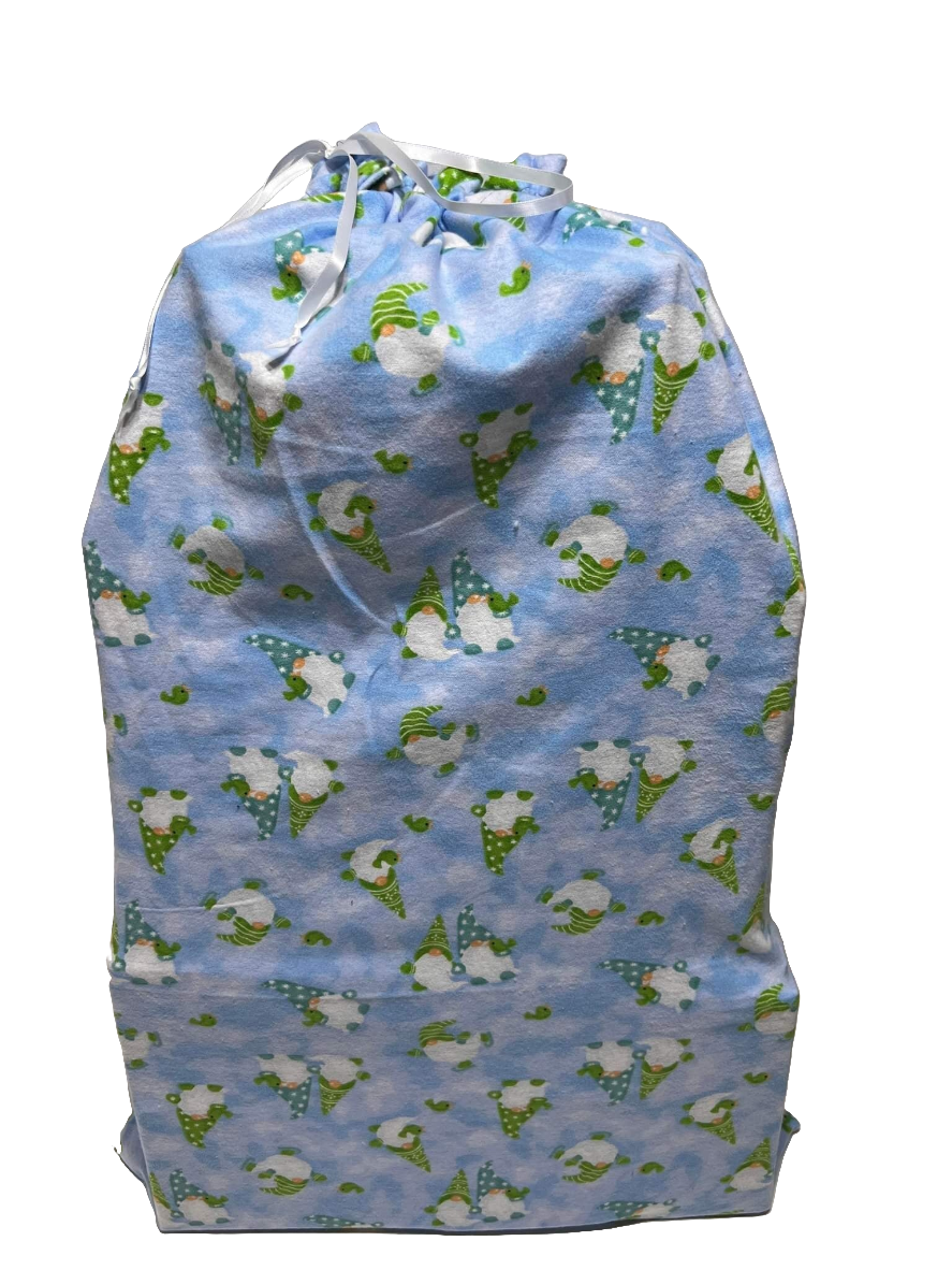 Extra Large Reusable Gift Bag - Light Blue Gnome
