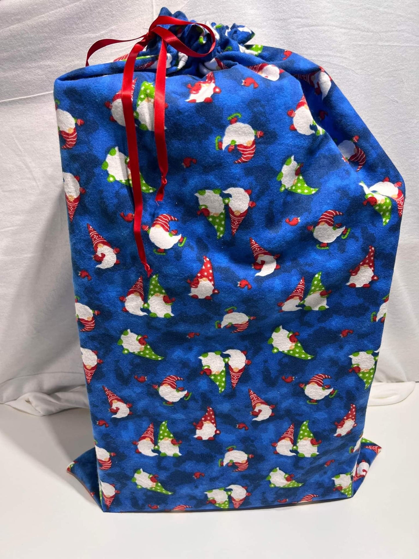 Extra Large Reusable Gift Bag - Dark Blue Gnome