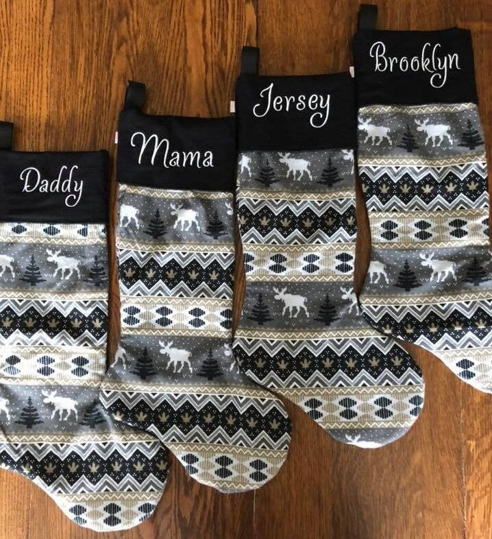 Personalized Christmas Stocking | Black Moose Stockings