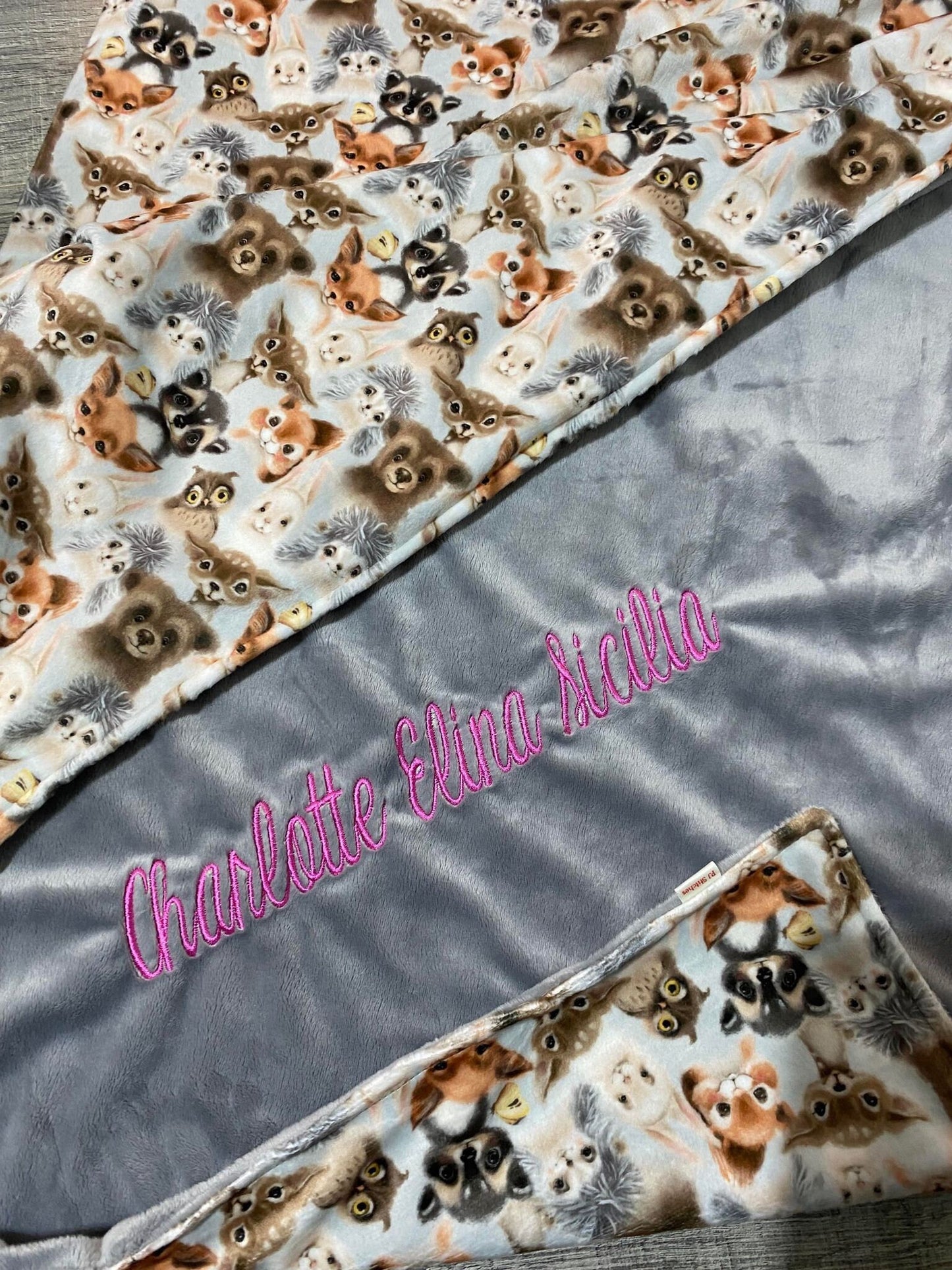 Farmhouse Mini Blanket - Bear and Moose