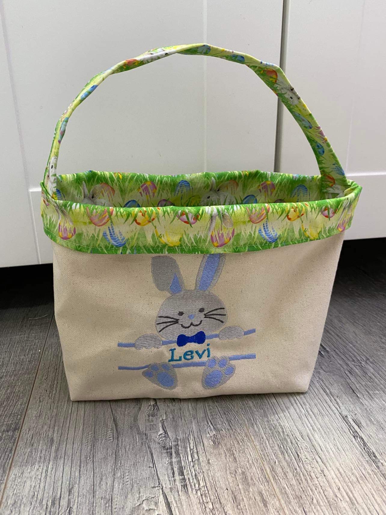 Easter Basket | Embroidered Easter Basket | Reusable Basket | Easter Gift