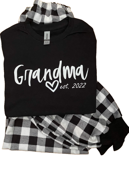 Grandma Pyjamas - Black