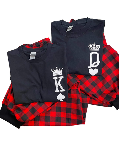 King OR Queen Pyjamas - Red Check