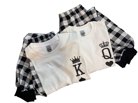 King OR Queen Pyjamas - Black Check