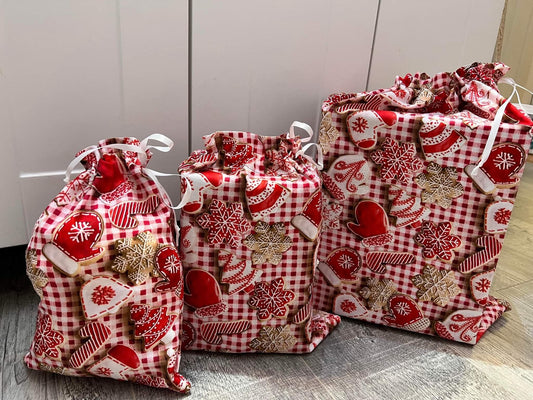 Reusable Christmas Gift Bags - Candies