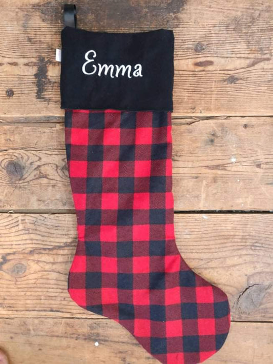 Buffalo Check Christmas Stocking