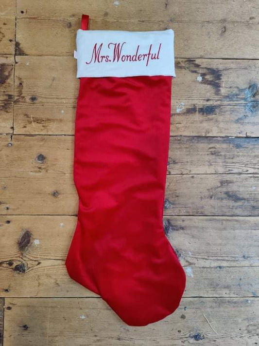 Large Christmas Stocking - Red