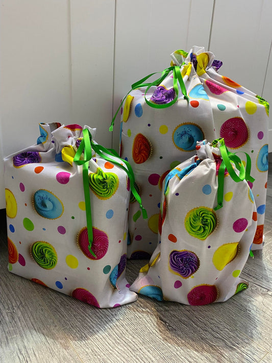 Reusable Gift Bags - Cupcakes