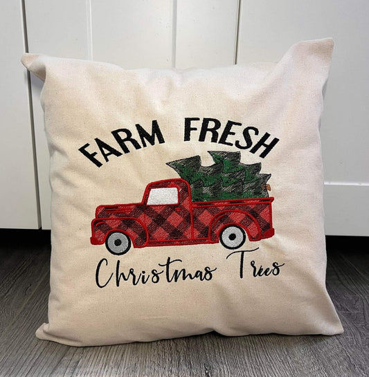 Christmas Truck Pillow