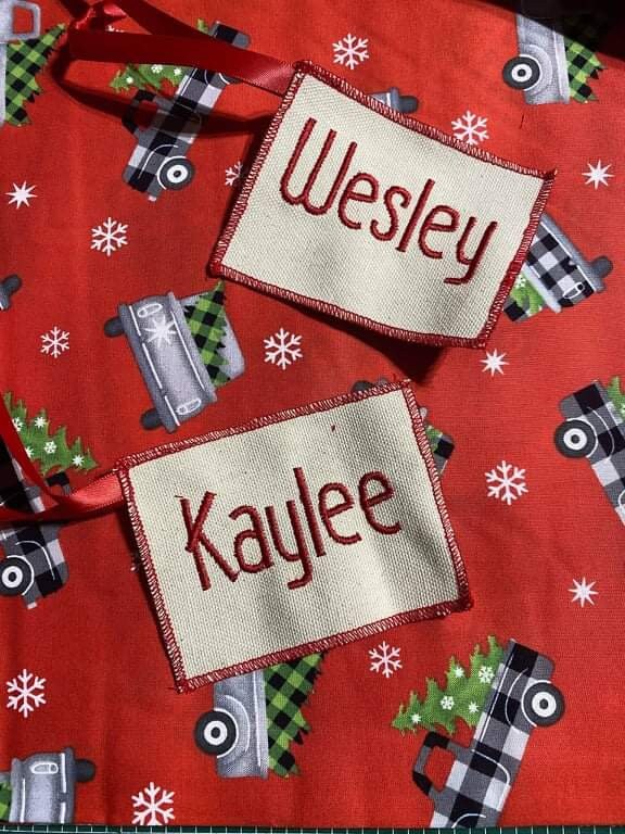 Reusable Christmas Gift Bags - Green Candy Cane